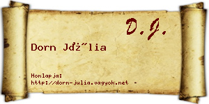 Dorn Júlia névjegykártya
