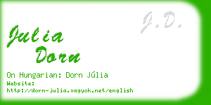 julia dorn business card